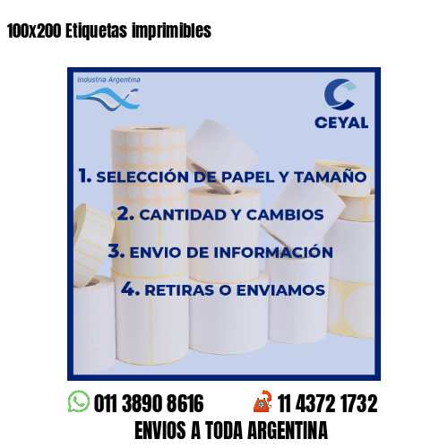 100×200 Etiquetas imprimibles