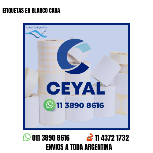 ETIQUETAS EN BLANCO CABA