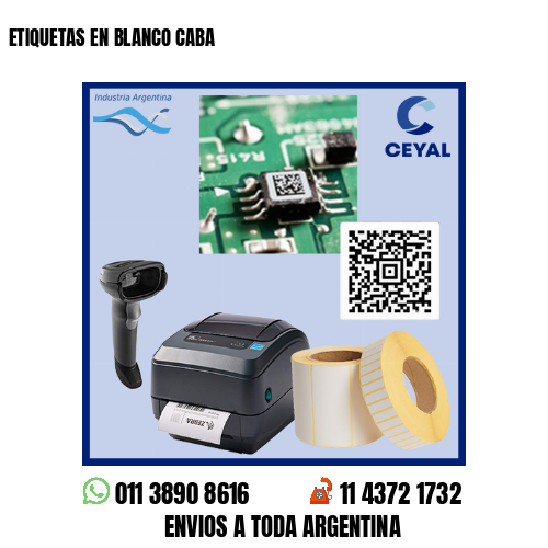 ETIQUETAS EN BLANCO CABA