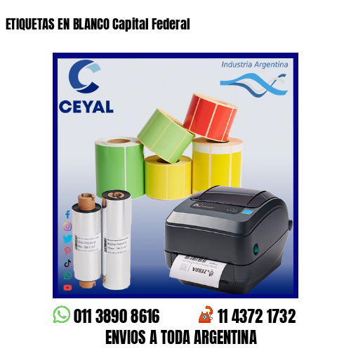 ETIQUETAS EN BLANCO Capital Federal