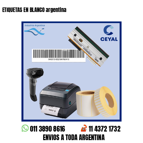 ETIQUETAS EN BLANCO argentina