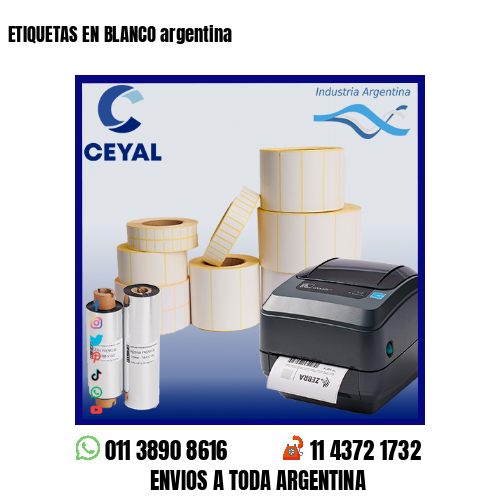 ETIQUETAS EN BLANCO argentina