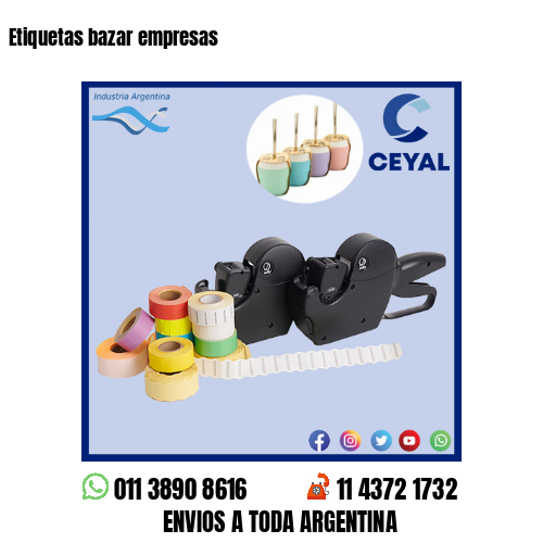 Etiquetas bazar empresas