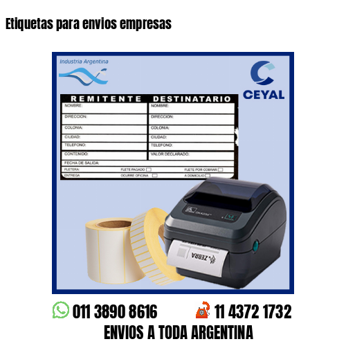 Etiquetas para envios empresas