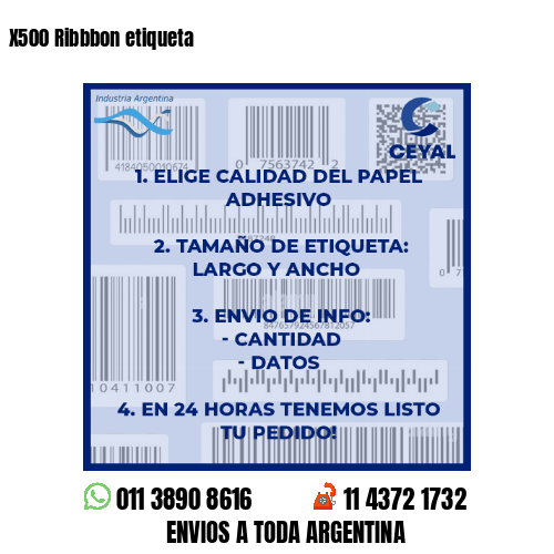 X500 Ribbbon etiqueta