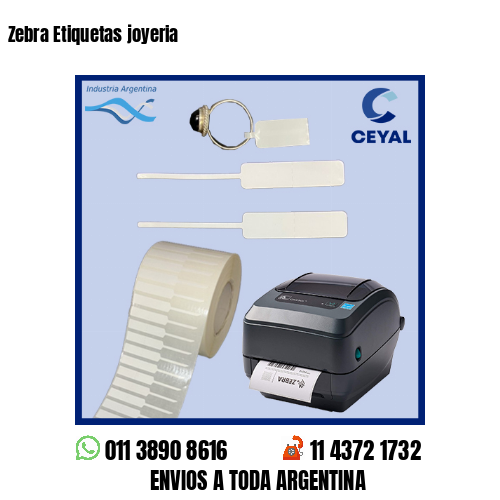 Zebra Etiquetas joyeria