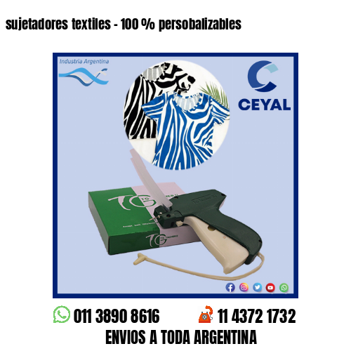 sujetadores textiles – 100 % persobalizables