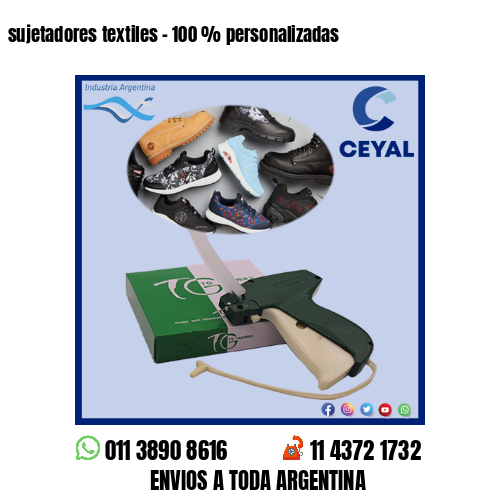 sujetadores textiles – 100 % personalizadas