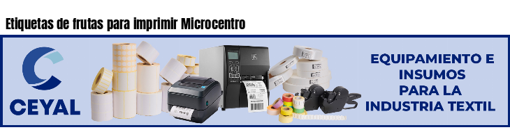 Etiquetas de frutas para imprimir Microcentro