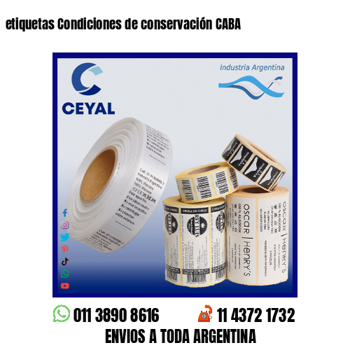 etiquetas Condiciones de conservación CABA