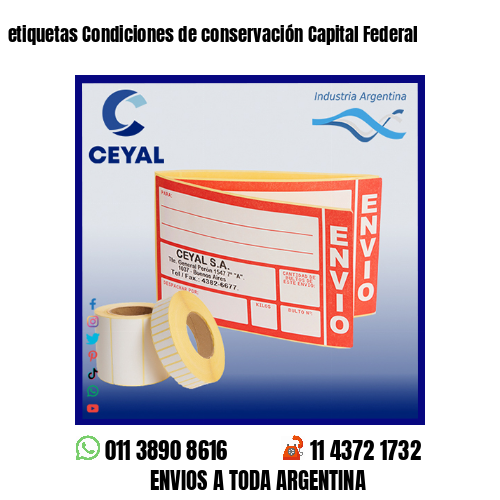 etiquetas Condiciones de conservación Capital Federal