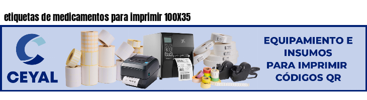 etiquetas de medicamentos para imprimir 100X35