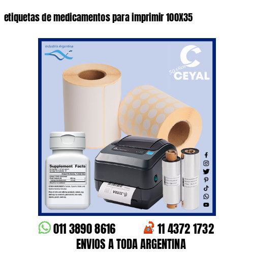 etiquetas de medicamentos para imprimir 100X35
