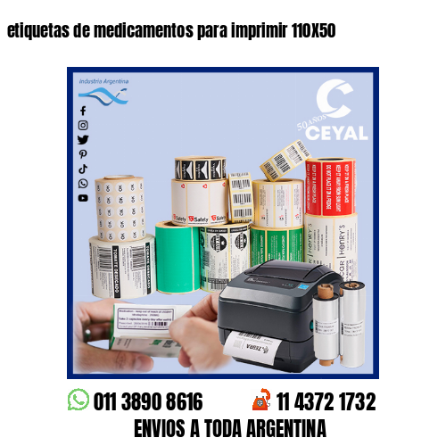 etiquetas de medicamentos para imprimir 110X50