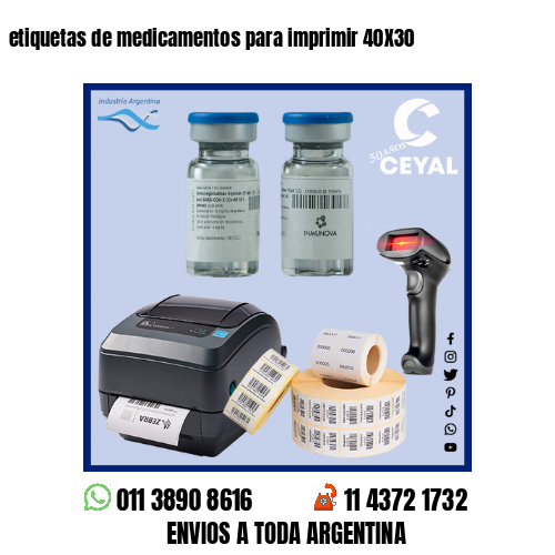 etiquetas de medicamentos para imprimir 40X30