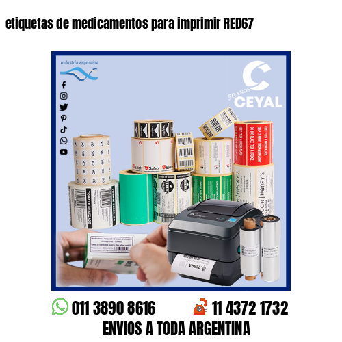 etiquetas de medicamentos para imprimir RED67