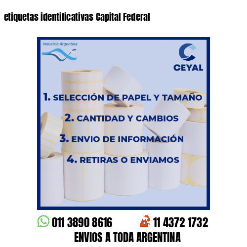etiquetas identificativas Capital Federal