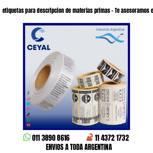 etiquetas para descripcion de materias primas – Te asesoramos en tu compra