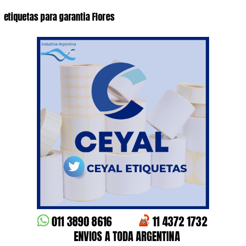 etiquetas para garantia Flores