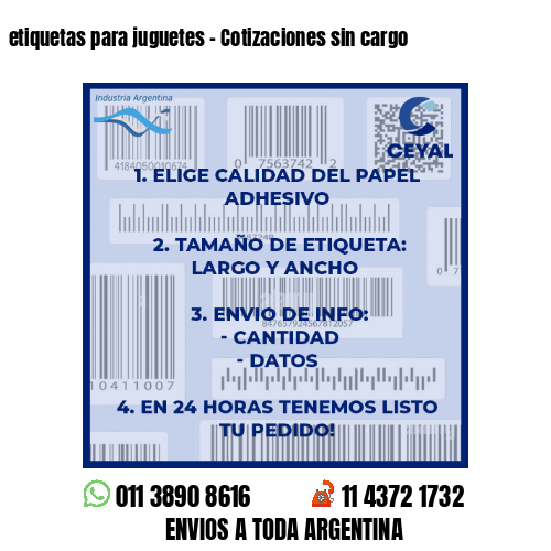 etiquetas para juguetes – Cotizaciones sin cargo