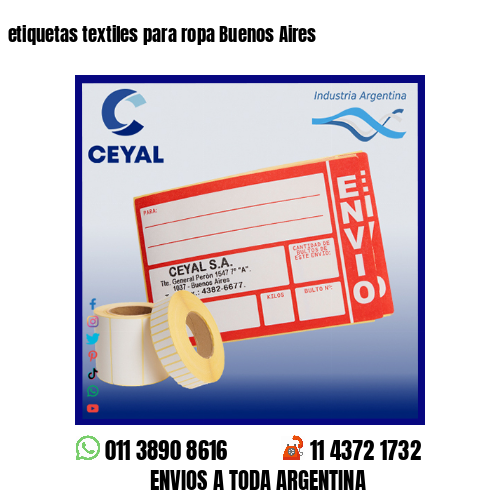 etiquetas textiles para ropa Buenos Aires