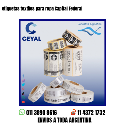 etiquetas textiles para ropa Capital Federal