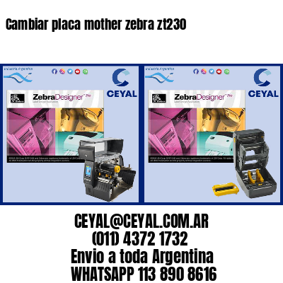Cambiar placa mother zebra zt230