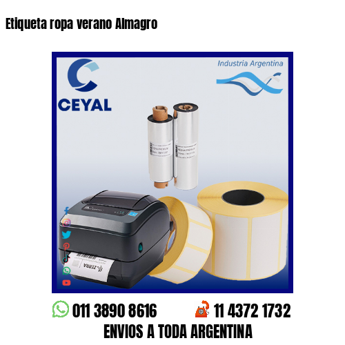 Etiqueta ropa verano Almagro