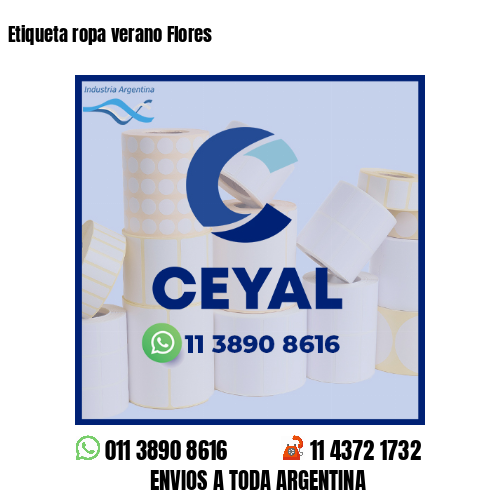 Etiqueta ropa verano Flores
