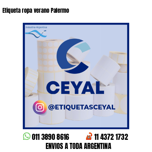 Etiqueta ropa verano Palermo