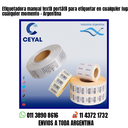 Etiquetadora manual textil portátil para etiquetar en cualquier lugar y en cualquier momento – Argentina