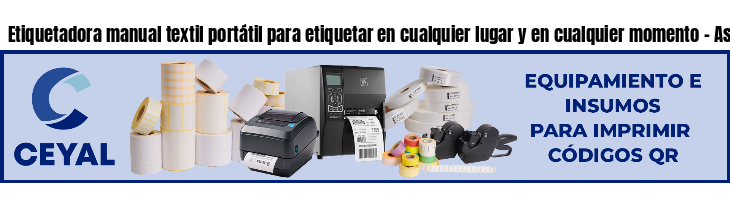 Etiquetadora manual textil portátil para etiquetar en cualquier lugar y en cualquier momento - Asesoramiento ONLINE