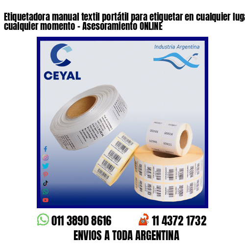 Etiquetadora manual textil portátil para etiquetar en cualquier lugar y en cualquier momento – Asesoramiento ONLINE