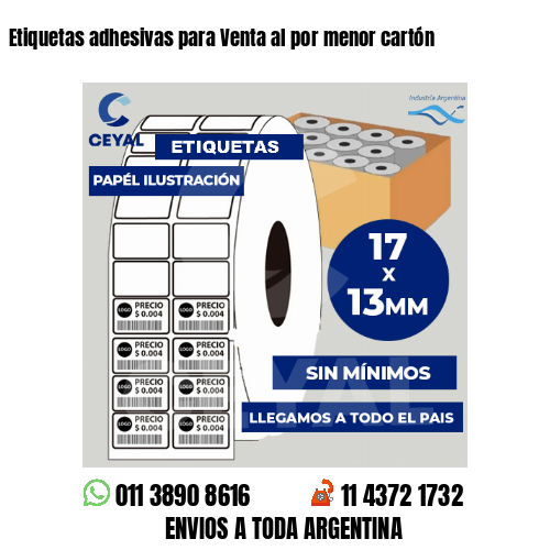 Etiquetas adhesivas para Venta al por menor cartón