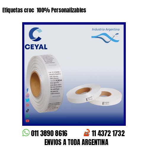 Etiquetas croc  100% Personalizables