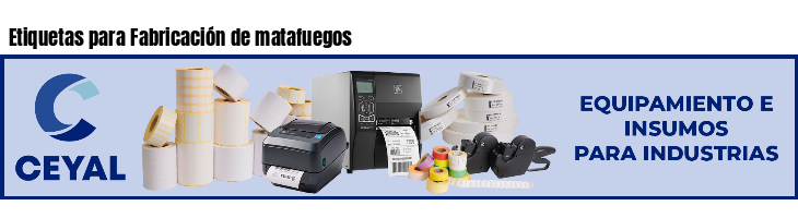Etiquetas para Fabricación de matafuegos