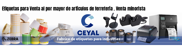 Etiquetas para Venta al por mayor de artículos de ferretería . Venta minorista