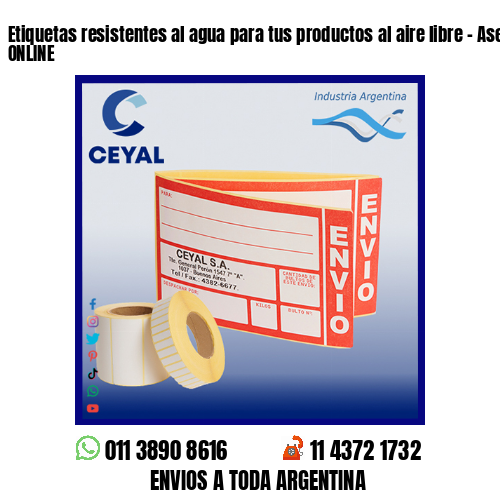 Etiquetas resistentes al agua para tus productos al aire libre – Asesoramiento ONLINE