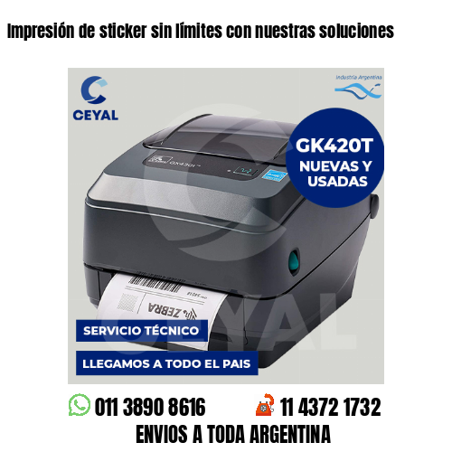 Impresión de sticker sin límites con nuestras soluciones