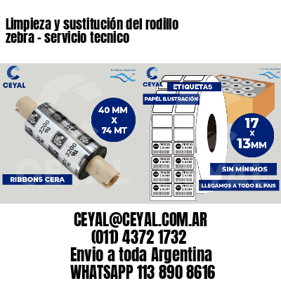 Limpieza y sustitución del rodillo zebra - servicio tecnico