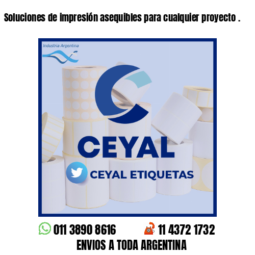 Soluciones de impresión asequibles para cualquier proyecto .