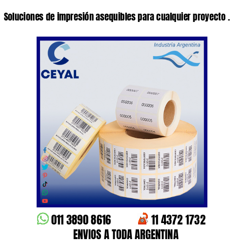 Soluciones de impresión asequibles para cualquier proyecto .