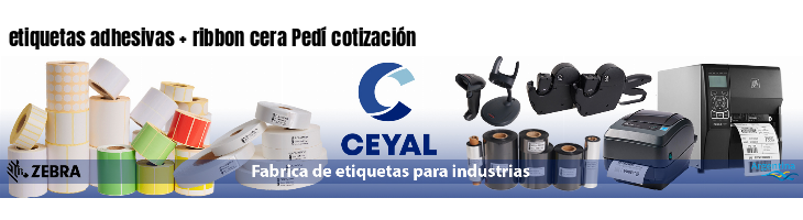 etiquetas adhesivas   ribbon cera Pedí cotización