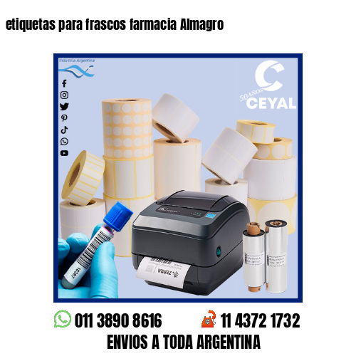 etiquetas para frascos farmacia Almagro