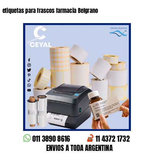 etiquetas para frascos farmacia Belgrano