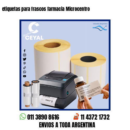 etiquetas para frascos farmacia Microcentro