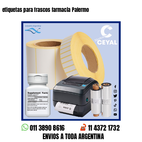 etiquetas para frascos farmacia Palermo