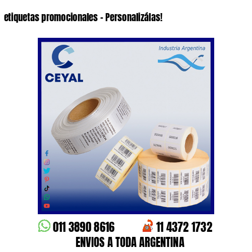 etiquetas promocionales – Personalizálas!