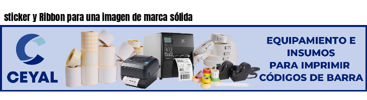 sticker y Ribbon para una imagen de marca sólida
