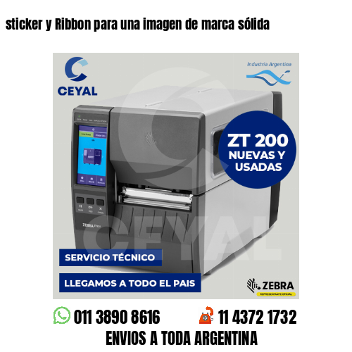 sticker y Ribbon para una imagen de marca sólida